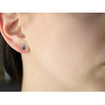 Kolczyki na uchu - srebro kwadracik
