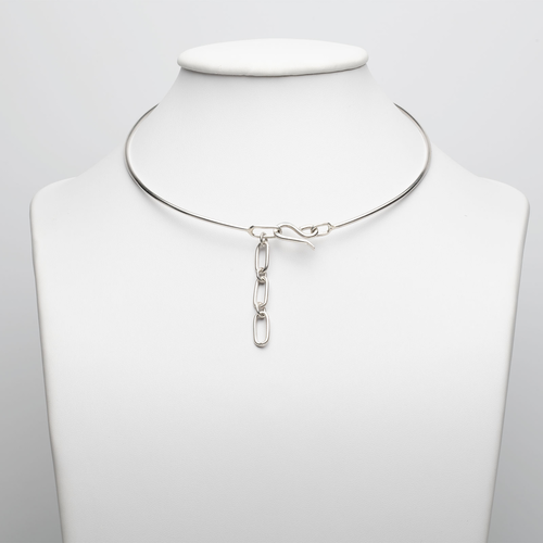 Srebny chocker ,