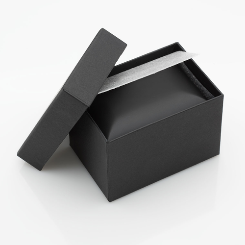 czarne ekskluzywne pudełko drewniane na spinki , obrączki